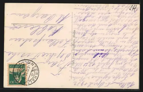 AK Hallau, Totalansicht aus der Vogelschau