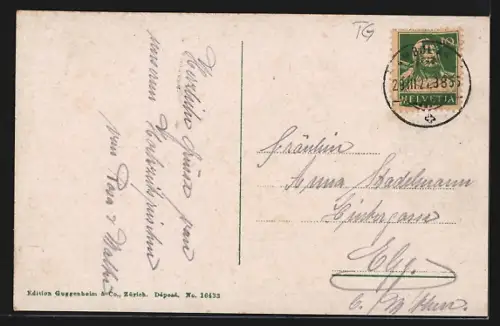 AK Arbon, Ortspanorama mit Kaimauer ud Kirche