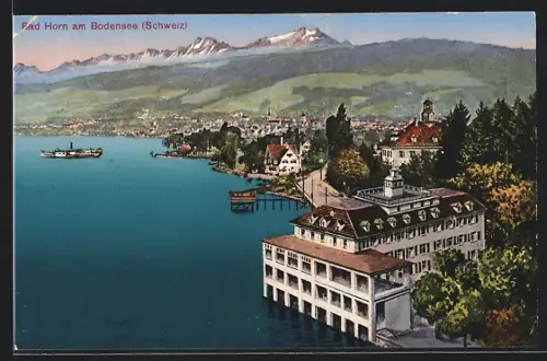 AK Bad Horn am Bodensee, Totalansicht mit Umgebung aus der Vogelschau