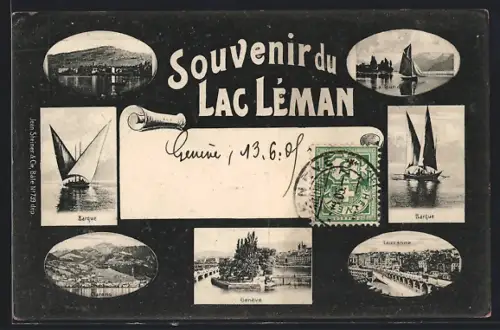 AK Clarens /Lac Léman, Souvenir du Lac Léman, Clarens, Barque, Genève, Lausanne