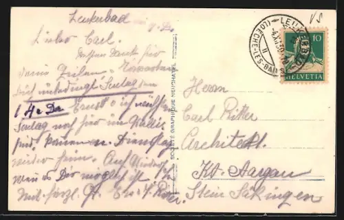 AK Loeche-les-Bains, Teilansicht mit Strassenpartie