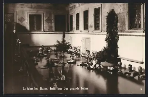 AK Loeche-les-Bains, Intérieur des grands bains