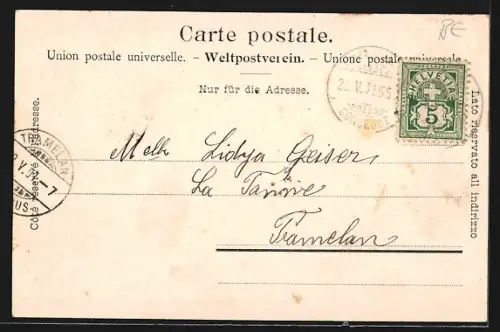 AK Saint-Imier, Totalansicht mit Bergpanorama