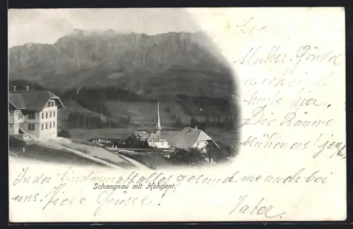 AK Schangnau, Teilansicht mit Kirche u. Hohgant
