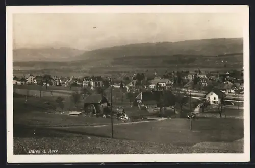 AK Büren a. Aare, Totalansicht von einem Feld aus