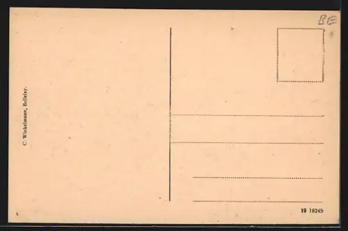 AK Bellelay, Klosteranlage, Ansicht von oben