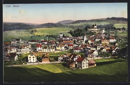 AK Worb, Gesamtansicht aus der Vogelschau