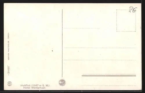 AK Hohfluh, Hotel Wetterhorn, Alpenmassiv