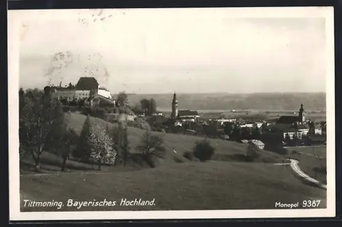 AK Tittmoning /Bayerisches Hochland, Ortsansicht aus der Vogelschau