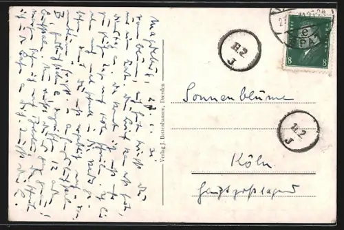 AK Magdeburg, Alter Markt mit Kaiser Otto-Denkmal