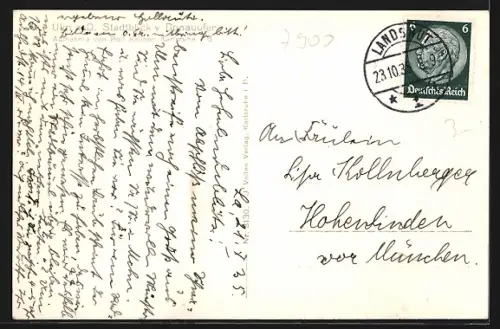 AK Ulm a. D., Stadtansicht mit Münster