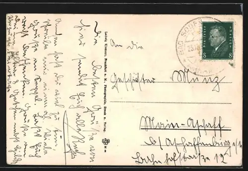 AK Bad Soden a. Taunus, Soolbrunnen, Pavillon, Statue