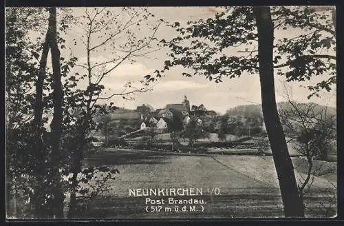 AK Neunkirchen i. O., Ortsansicht mit Kirche