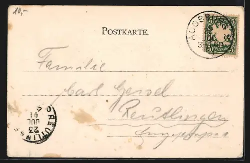 AK Augsburg, Partie im Stadtgarten