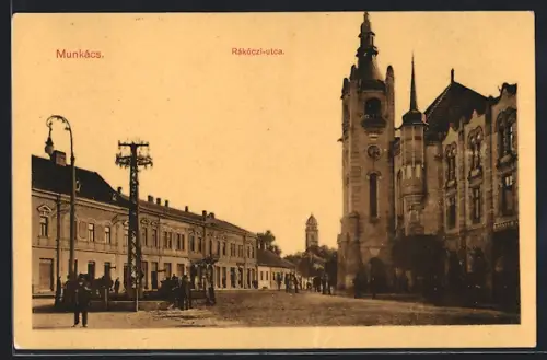 AK Munkacs, Rakoczi-utca