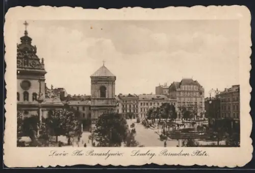 AK Lwow / Lemberg, Plac Bernardynów, Bernadiner Platz