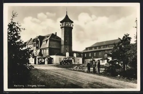 AK Keilberg i. Erzgeb., Gasthaus mit Aussichtsturm