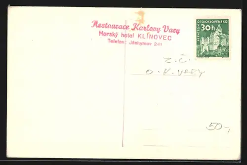 AK Klinovec, Restaurace Karlovy Vary