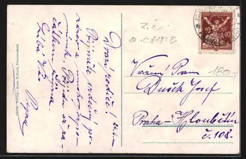 AK Franzensbad, Partie in der Kaiserstrasse