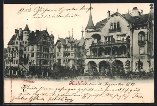 AK Karlsbad, Westend, Villenpartie