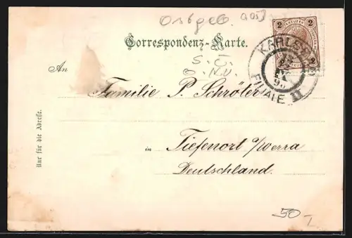 AK Karlsbad, Westend, Villenpartie