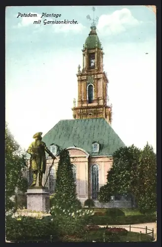 AK Potsdam, Plantage mit Garnisonkirche