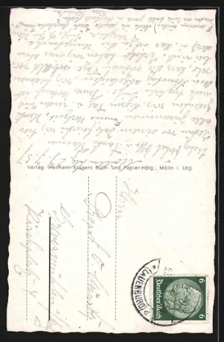 AK Mölln i. Lbg., Rathaus mit Kirche