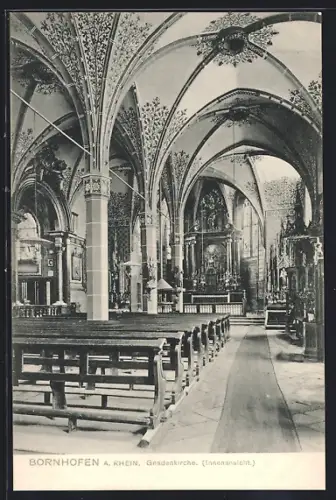 AK Bornhofen a. Rhein, Gnadenkirche, Innenansicht