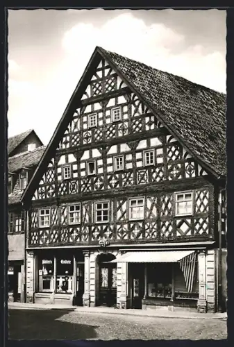 AK Coburg, Fachwerkhaus am Steinweg