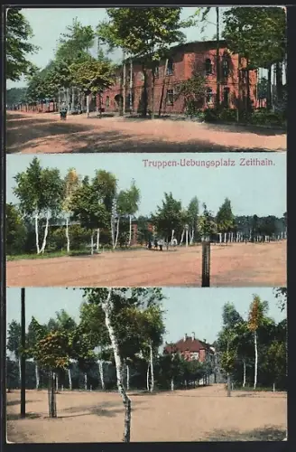 AK Zeithain, Truppen-Übungsplatz, Kasernengebäude, Allee