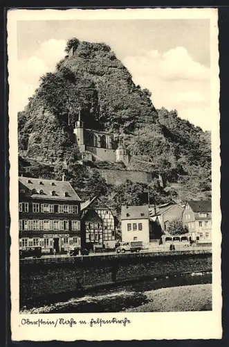 AK Oberstein /Nahe, Blick auf die Felsenkirche