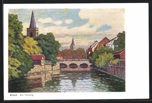 Künstler-AK Erfurt, Am Venedig