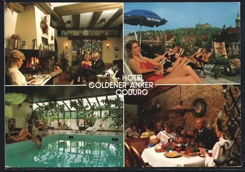 AK Coburg, Hotel Goldener Anker, Bes. Familie Platsch, Rosengasse 14