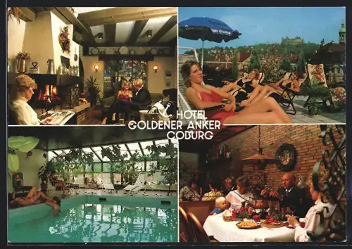 AK Coburg, Hotel Goldener Anker, Familie Platsch