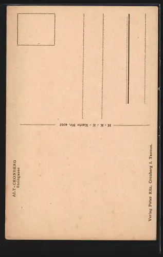 Künstler-AK Cronberg, Partie in der Steingasse
