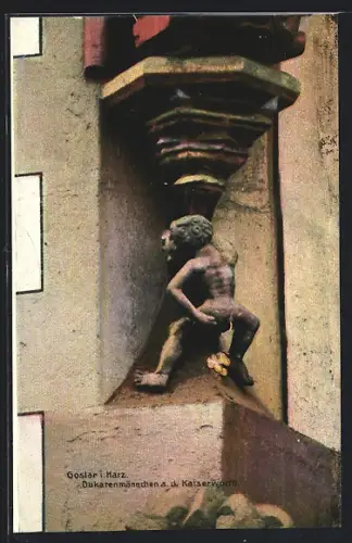 AK Goslar i. Harz, Dukatenmännchen an der Kaiserworth