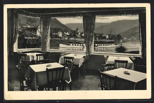 AK Kochem, Hotel Friedrichs, Dampfer