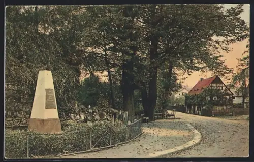 AK Dippoldiswalde, Heisterbergk-Denkmal