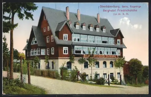 AK Oberbärenburg /Sächs. Erzgebirge, Berghotel Friedrichshöhe