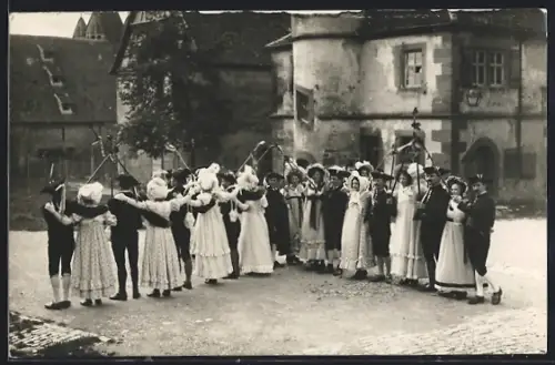 Foto-AK Rothenburg /Tauber, Schäfertanz