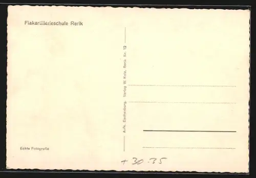 AK Rerik, Flakartillerieschule