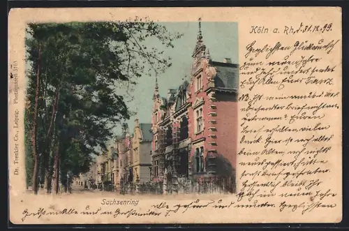 AK Köln-Neustadt, Sachsenring mit Villen