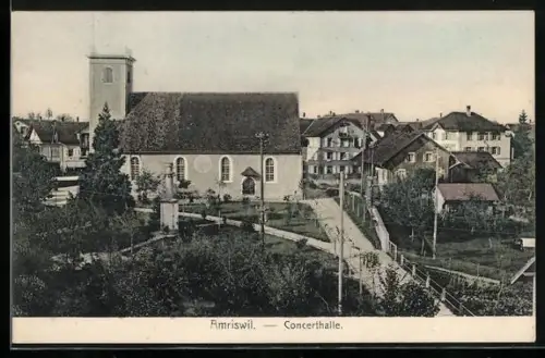 AK Amriswil, Concerthalle mit Strassenpartie