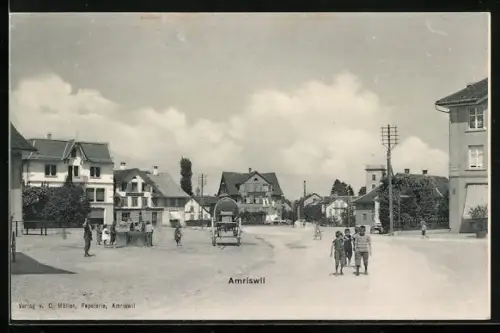AK Amriswil, Strassenpartie im Ort