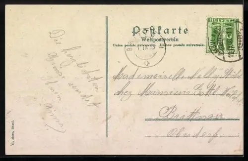 AK Olten, Trimbacherstrasse mit Pferdewagen