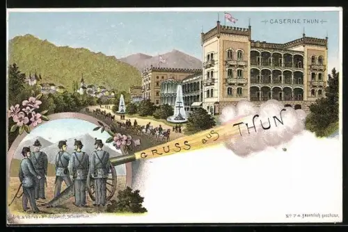 Lithographie Thun, Caserne Thun