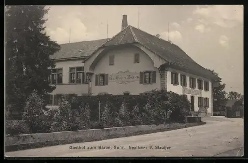 AK Suhr, Gasthof zum Bären F. Stauffer