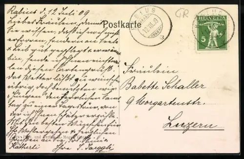 AK Somvix /Bünd. Oberland, Teilansicht mit Kirche, Strassenpartie