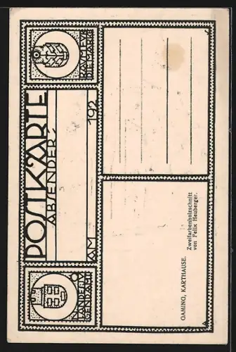 Künstler-AK Gaming /N.-Oe., An der Karthause