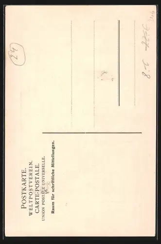 Passepartout-AK Hamburg-Neustadt, Jungfernstieg, Hotel zum Kronprinzen & Panoramablick vom Hotel